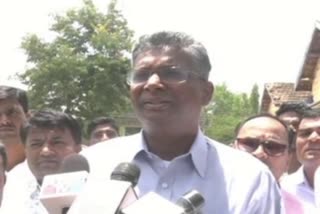 Minister Satish Jarkiholi spoke to reporters.