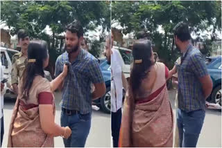 Woman MLA slaps junior civic engineer  viral video  Mira Bhayandar Municipal Corporation  Geeta Jain  Geeta Jain vital video  അനധികൃമായി വീട് പൊളിച്ച് നീക്കി  മീര ഭയന്ദർ  ഗീത ജെയിൻ  മീര ഭയന്ദർ എം എൽ എ  എഞ്ചിനായർമാരുടെ കരണത്തടിച്ച് എം എൽ എ