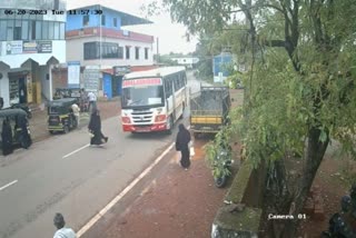 Woman saved from being hit by a bus