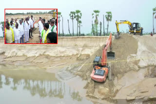TDP Leaders Inspecte Illegal Sand Quarries in Vedullapally
