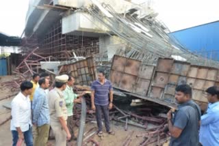 Hyderabad Flyover Collapse : હૈદરાબાદમાં નિર્માણાધીન ફ્લાયઓવર ધરાશાયી, નવ લોકો ઘાયલ