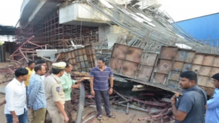 LB NAGAR UNDER CONSTRUCTION FLYOVER SOME PART COLLAPSES IN HYDERABAD