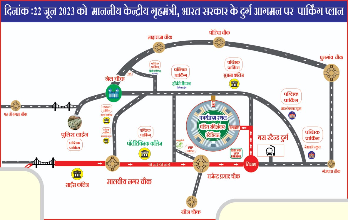 Police issued parking system route chart