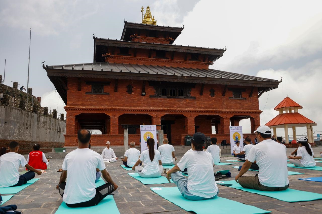 International Day of Yoga celebration in Pokhara, Nepal