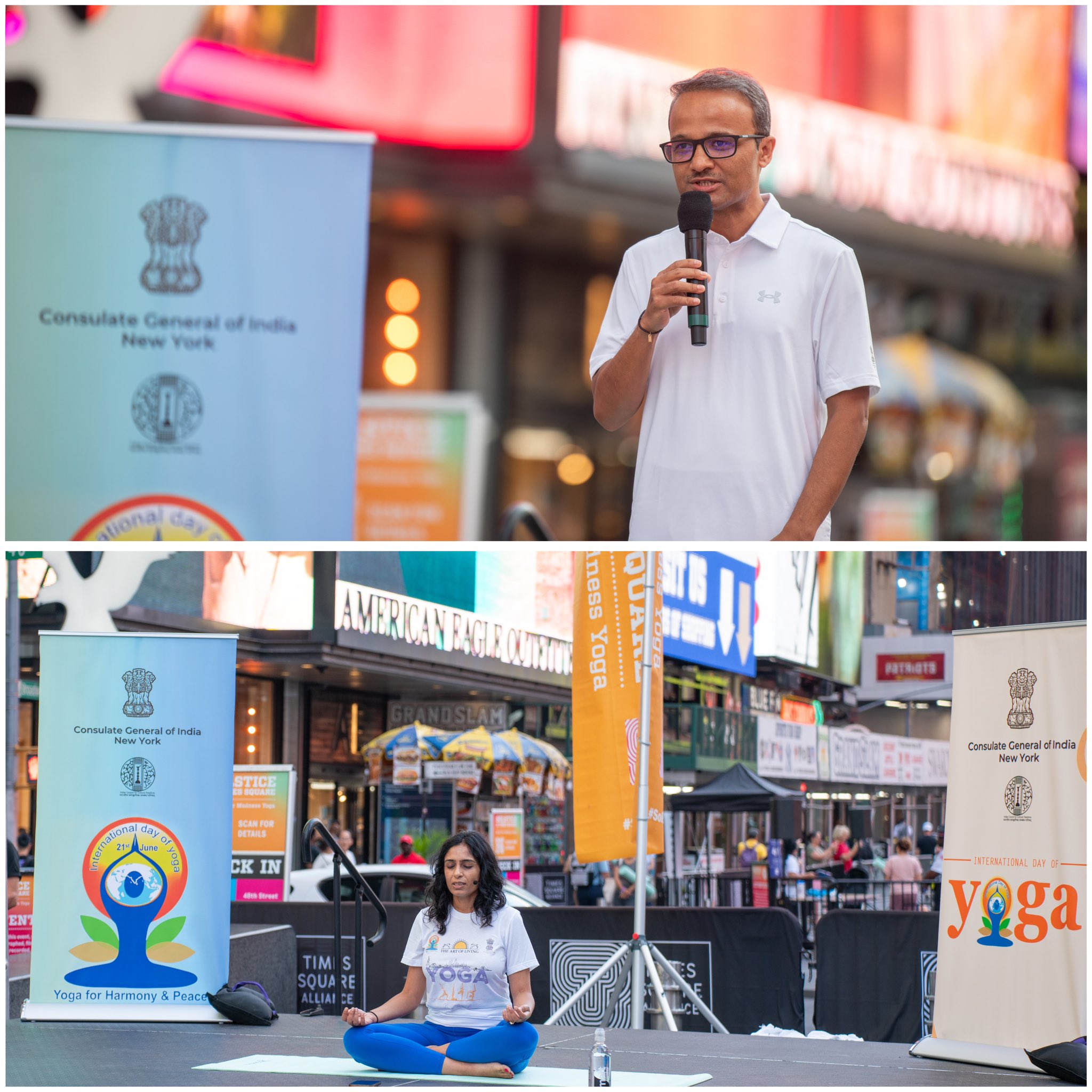 TIMES SQUARE  INTERNATIONAL DAY OF YOGA  CONSULATE GENERAL OF INDIA