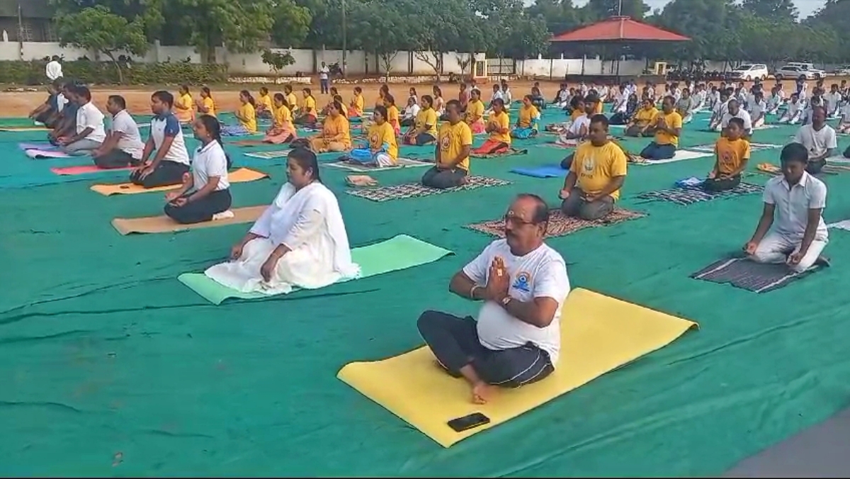 Yoga Day celebration in Chamarajanagar