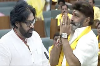 Film actors Nandamuri Balakrishna and Pawan Kalyan took oath on Friday in the Andhra Pradesh Assembly.