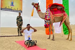 SOLDIERS DID YOGA AT THE END OF THE COUNTRY ON THE INDO PAK BORDER