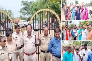 BJP protest for water in Bemetara