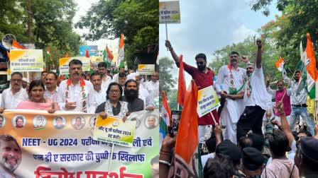 Jharkhand Congress protest in Ranchi against NEET paper leak and irregularities in UGC NET exam