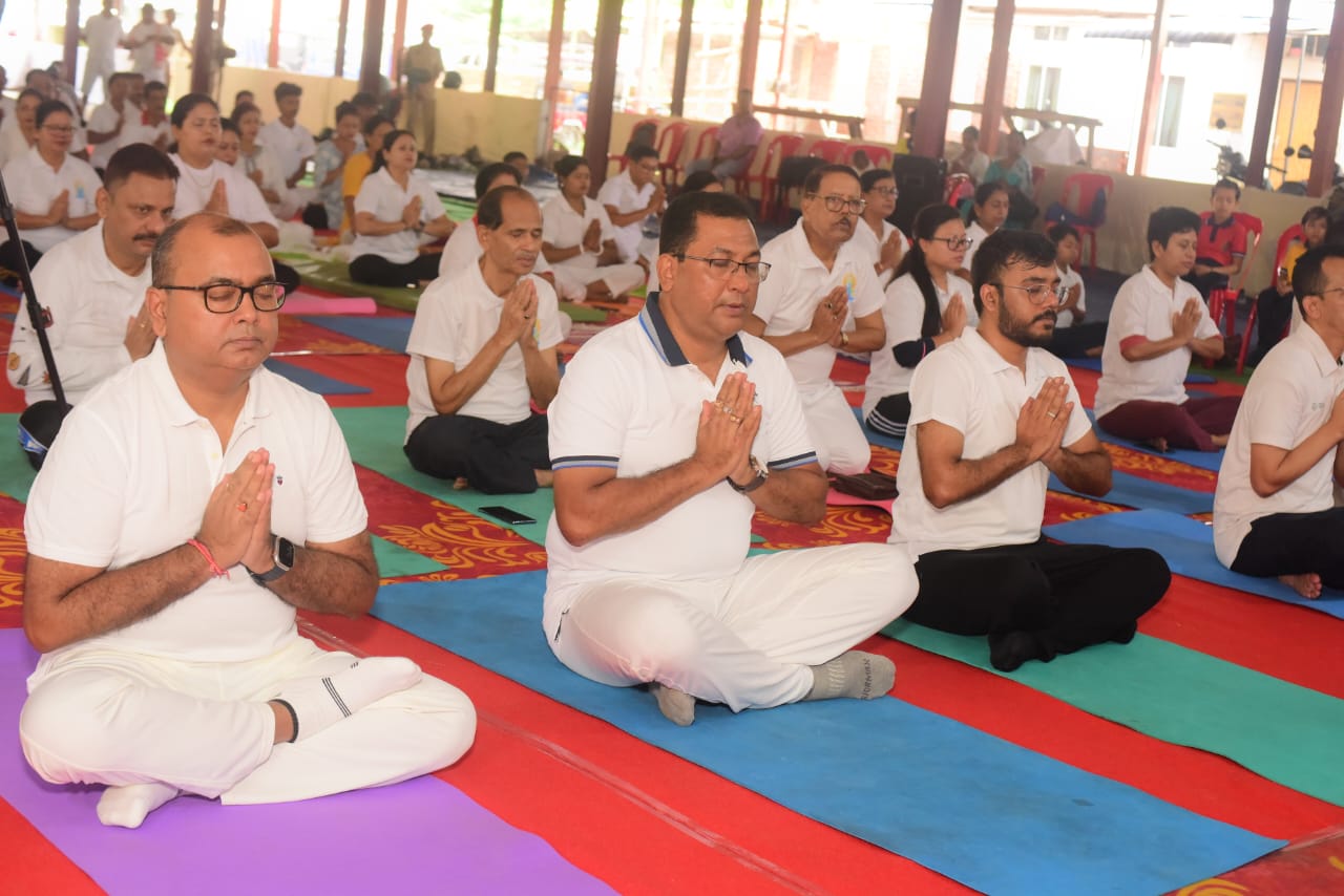 MLA Rupak Sharma participates in Yoga Day programme in Nagaon
