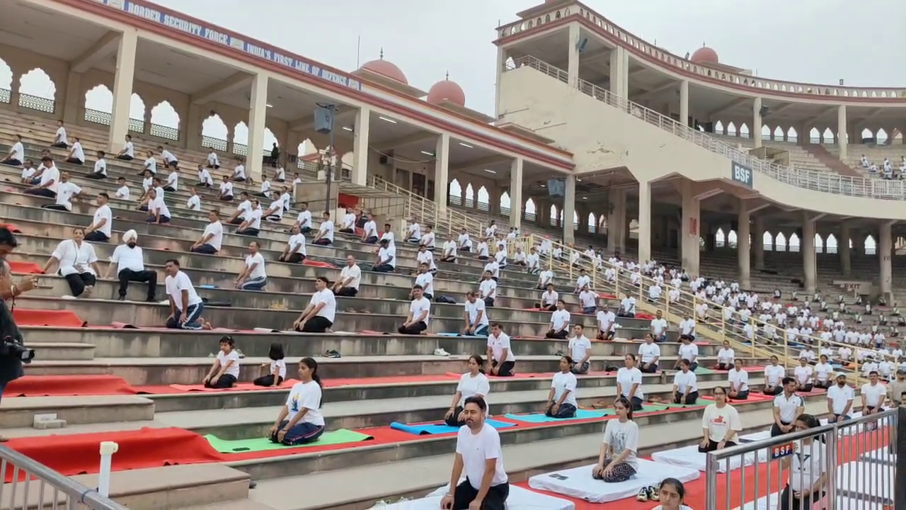International Yoga Day at Attari Wagah border