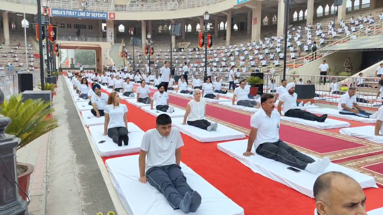 International Yoga Day at Attari Wagah border