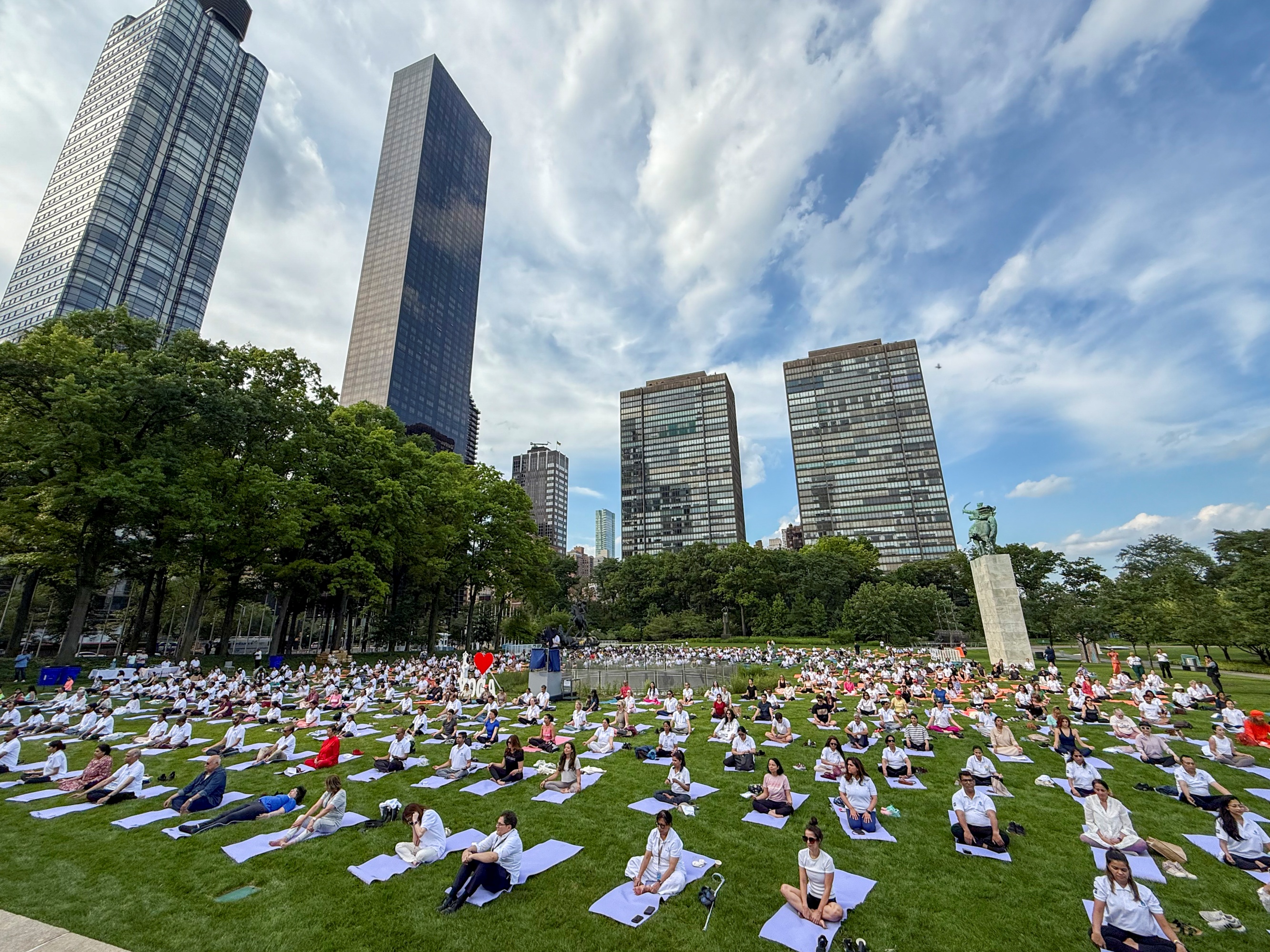 International Yoga Day was celebrated at the UN headquarters with wellness guru Deepak Chopra leading the session hosted by Permanent Mission of India to UN.