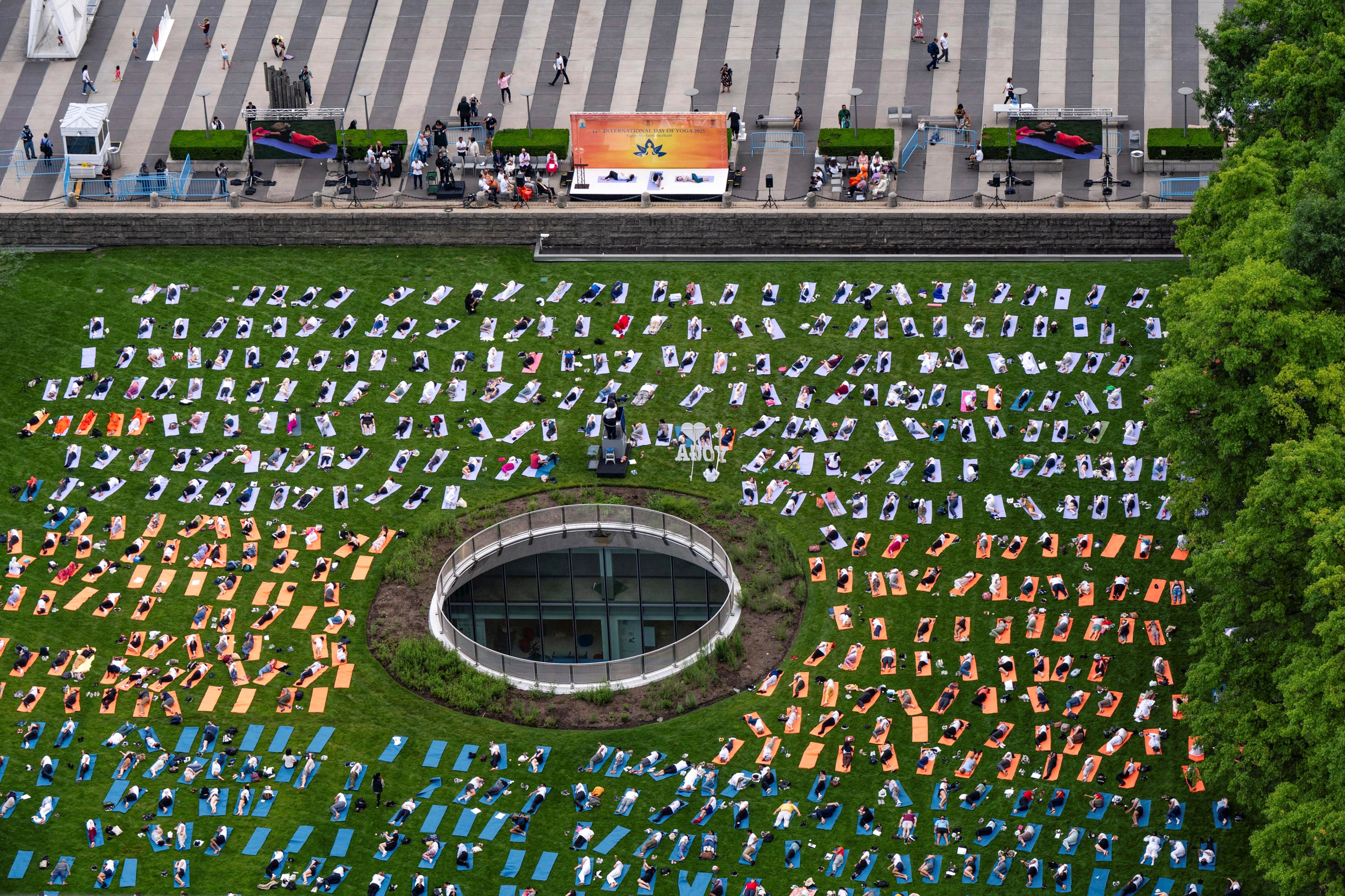 International Yoga Day was celebrated at the UN headquarters with wellness guru Deepak Chopra leading the session hosted by Permanent Mission of India to UN.