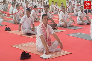 11th International Yoga Day, CM Himanta Biswa Sarma practiced yoga in Baksa