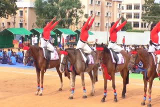 ncc_cadets_did-yoga-by-sitting-on-horse-in-tirupati-padmavati-mahila-university