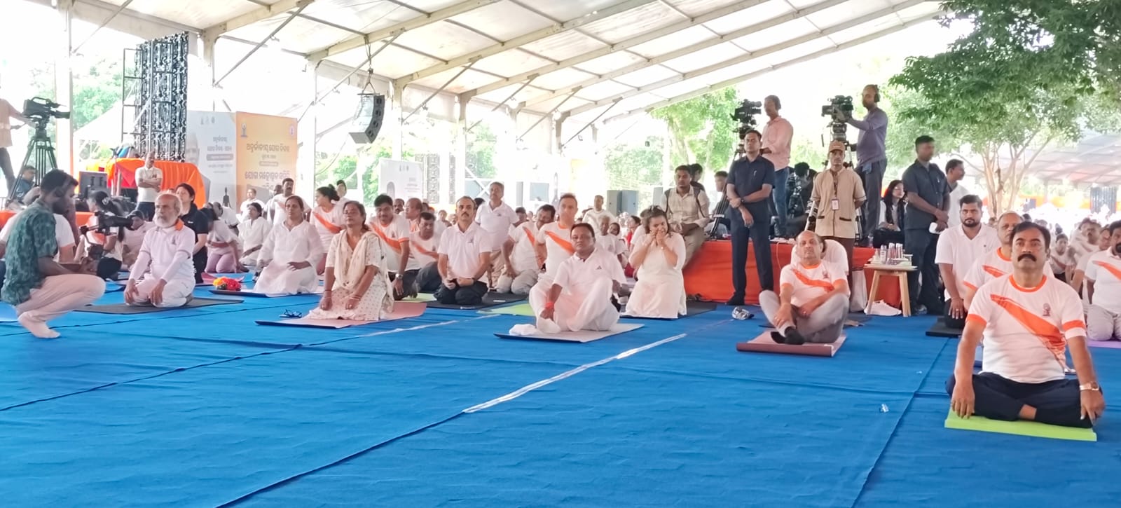 ODISHA CM MOHAN MAJHI YOGA DAY