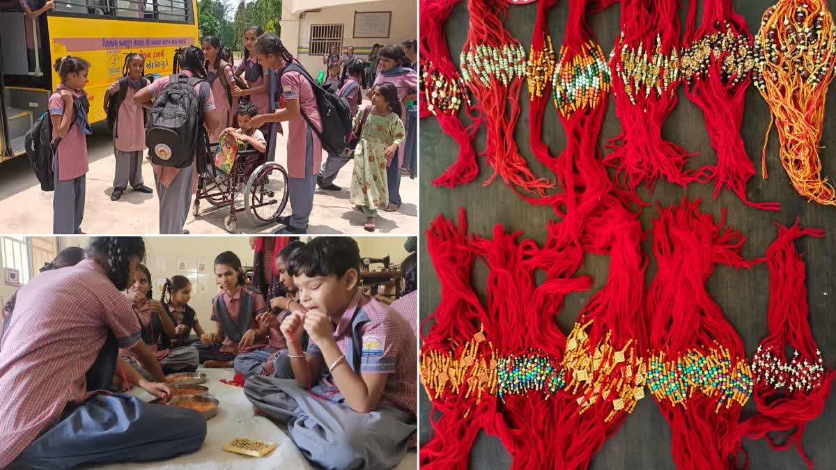 5000-rakhis-are-prepared-every-year-by-about-50-disabled-girls-of-the-girls-school-girls-primary-school-run-by-sri-navchetan-andhajan-mandal