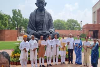 Protest at Parliament House in Delhi