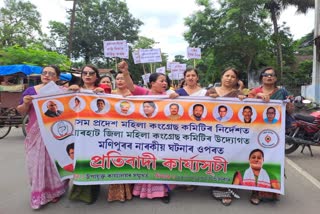 protest against manipur rape incident