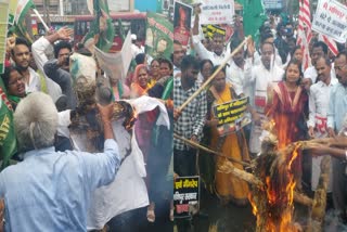 RJD and tribals protest in Ranchi