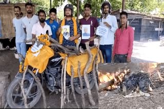 Bike cremation against traffic rules in Patna