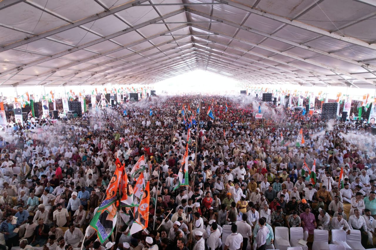 Crowd gathered at congress rally in Gwalior