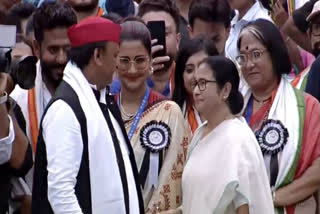 In a show of unity among the two prime constituents of the INDIA bloc, Mamata Banerjee of the Trinamool Congress and Akhilesh Yadav of the Samajwadi Party on Sunday said in unison that the BJP-led NDA government at the Centre is short-lived.