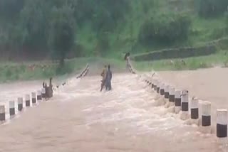 Youth Try to Cross Bridge on Bike