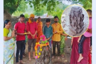 Found of an Ancient Four Faced Ganesha Idol in Mahur