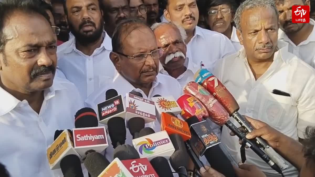 பேட்டியளித்த சட்டத்துறை அமைச்சர் ரகுபதி