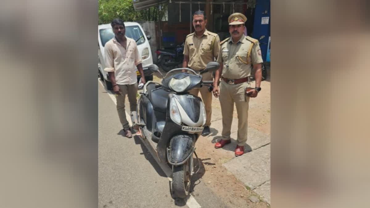 AI Camera recovered stolen scooter  Got stolen scooter back  fined for traffic violation  AI Camera  AI Camera fine  traffic violation  traffic violation kerala  traffic violation news  traffic violation ai camera  ഏഴ് മാസങ്ങൾക്ക് മുൻപ് മോഷണം പോയ സ്‌കൂട്ടർ  മോഷണം പോയ സ്‌കൂട്ടറാണ് ഉടമസ്ഥന് തിരികെ ലഭിച്ചത്  മോഷണം പോയ സ്‌കൂട്ടർ ഉടമസ്ഥന് തിരികെ ലഭിച്ചു  മോഷണം പോയ സ്‌കൂട്ടർ  എഐ കാമറ  ഷിജു സി  എഐ കാമറയുടെ പിഴ  എഐ കാമറ രക്ഷകനായി  നിയമ ലംഘനത്തിന് പിഴ  നിയമ ലംഘനം  theft  മോഷണം  കവർച്ച