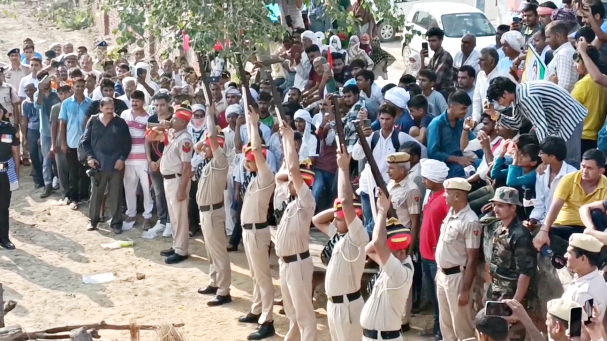 Martyr Ankit cremated state honors In Rohtak