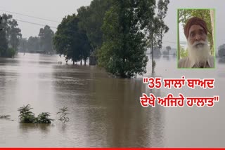 Water Level Up In Beas River, Kapurthala, Village Dhaliwal Bet