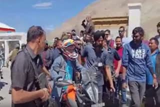 Rahul Gandhi meets locals, bikers in Nubra valley during Ladakh visit