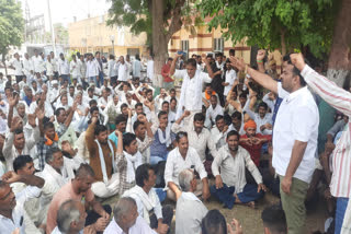 Protest of farmers for insufficient power supply in Bikaner