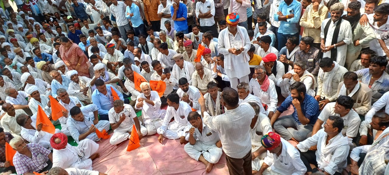 Protest of farmers for insufficient power supply in Jodhpur