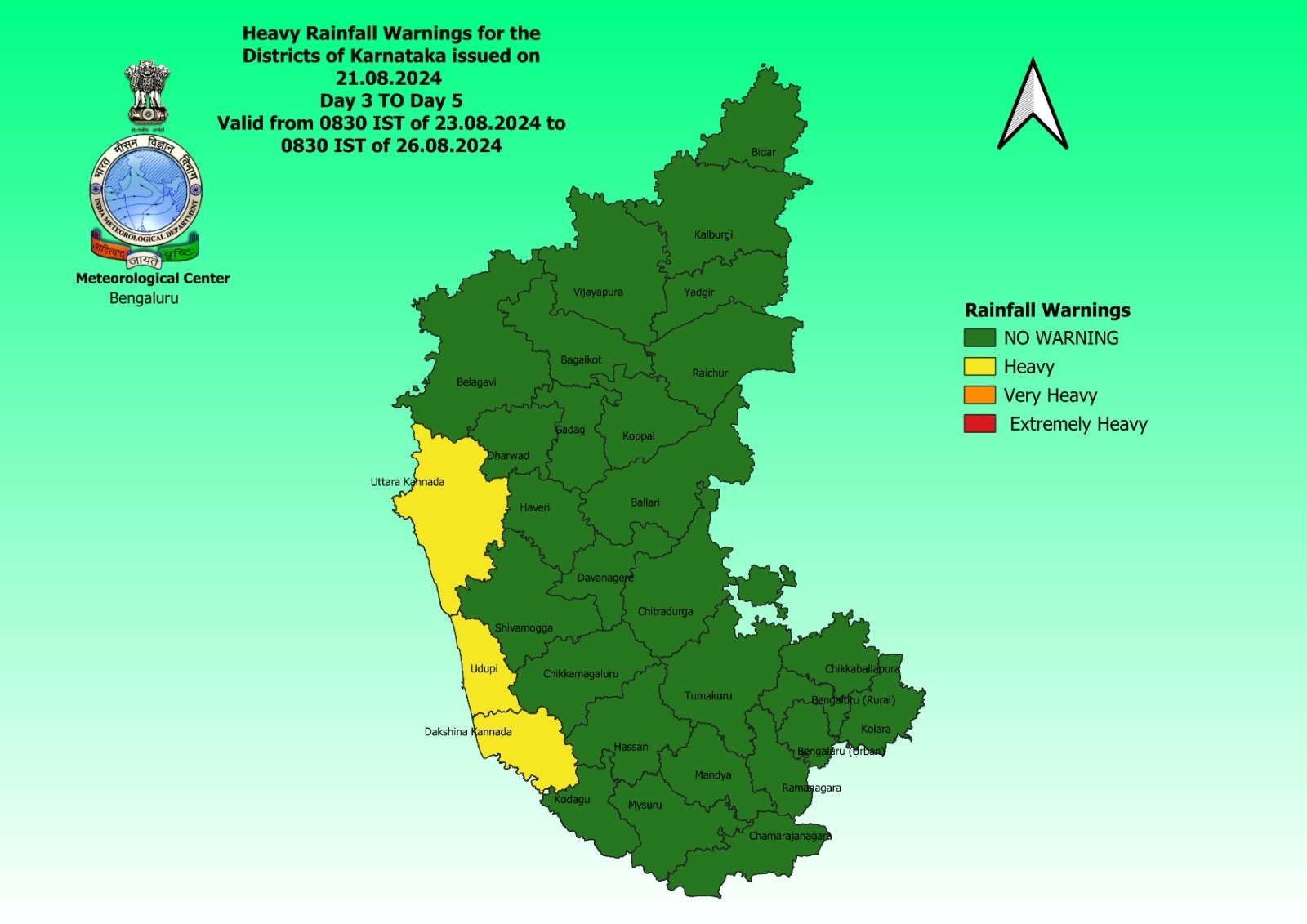 Rainfall warnings