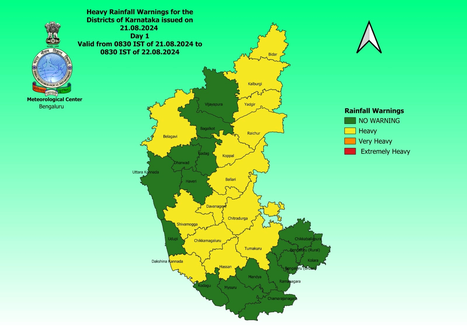 Rainfall warnings