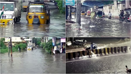 Heavy rains lashed Hyderabad which led to waterlogging in some areas