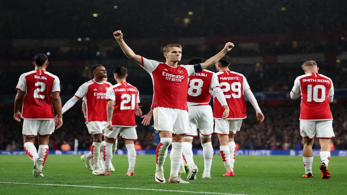 Arsenal  Arsenal vs PSV Eindhoven  Arsenal defeated PSV Eindhoven  Inter Milan late draw against Real Sociedad  Inter Milan vs Real Sociedad  Champions league news  ആഴ്‌സണൽ  റയൽ സോസിഡാഡ്  ചാമ്പ്യൻസ് ലീഗ്  ഇന്‍റർ മിലാൻ  Champions league