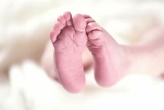 young woman left newborn baby