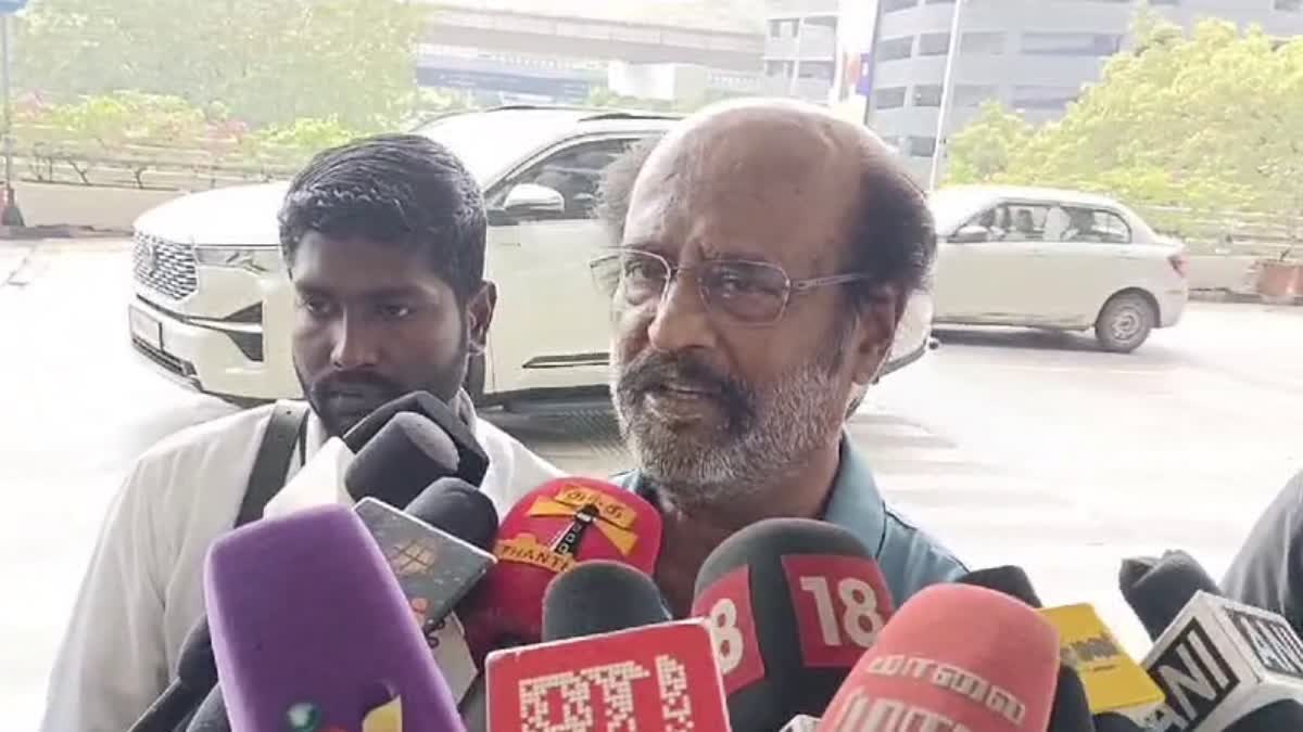 RAJINIKANTH VETTAIYAN AUDIO LAUNCH  RAJINIKANTH POLITICAL QUESTION  മാധ്യമങ്ങളോട് ദേഷ്യം രജനികാന്ത്  വേട്ടയ്യന്‍ ഓഡിയോ ലോഞ്ച് രജനികാന്ത്