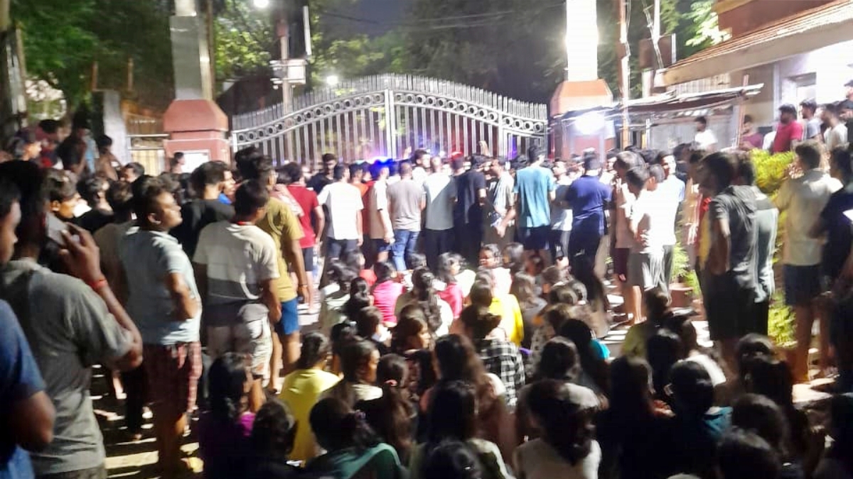 Students gather at NIT Patna's Bihta campus after suspected suicide by Andhra Pradesh student