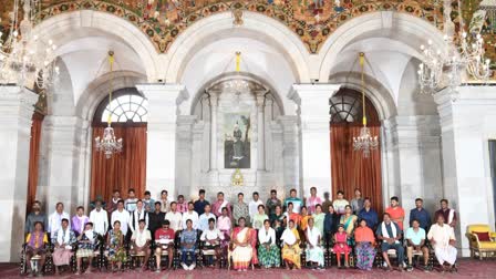 The victims of Naxalism with President Droupadi Murmu