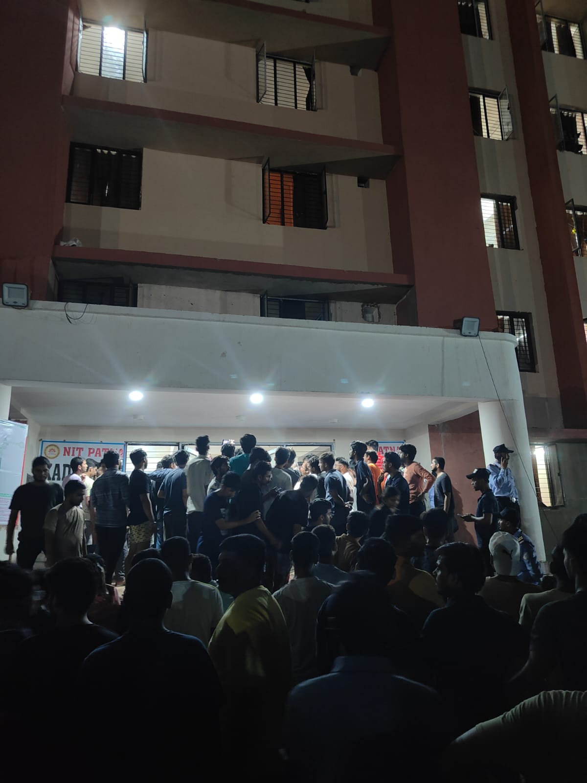 Students gather at NIT Patna's Bihta campus after suspected suicide by Andhra Pradesh student