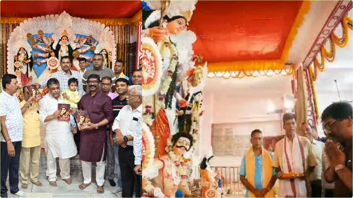 cm-hemant-soren-inaugurated-several-durga-puja-pandals-in-ranchi