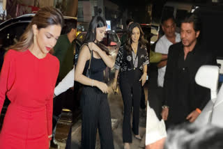 Deepikaka Padukone slays in red as she parties with Shah Rukh Khan, Gauri and Suhana Khan - watch