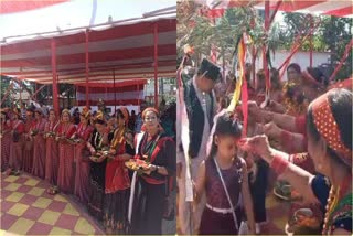 Unique Durga Puja of Gorkha soldiers in Ranchi Worship of flowers and leaves on Mahasaptami